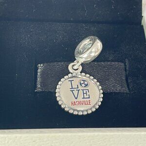 Pandora Love Nashville Dangle Charm Nashville Flag Pendant S925 Sterling silver